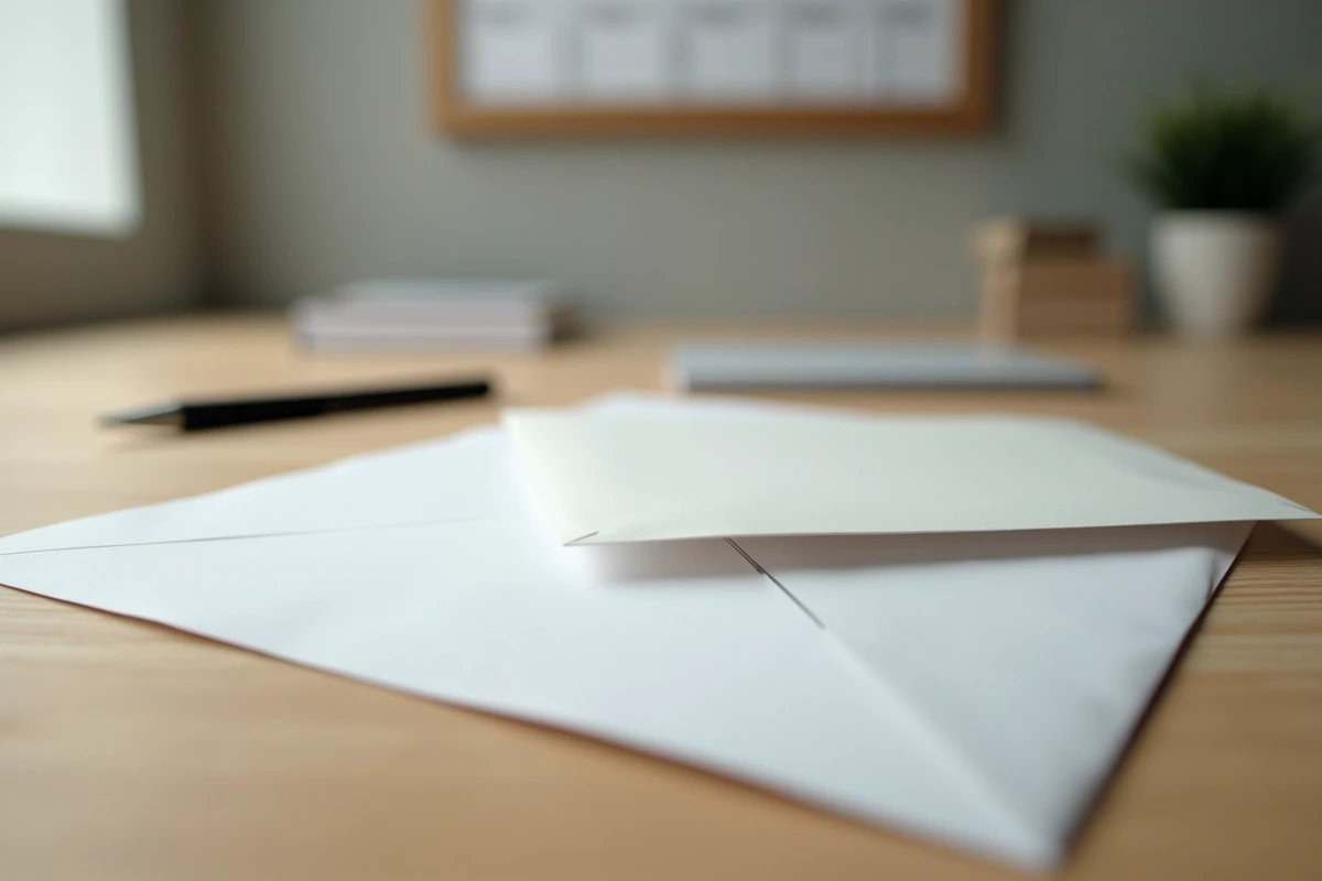 Enveloppe cachetée et lettre anonyme prêtes à être envoyées à l'URSSAF