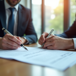 Espace de travail professionnel avec documents juridiques