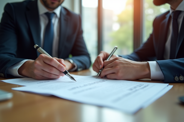 Espace de travail professionnel avec documents juridiques