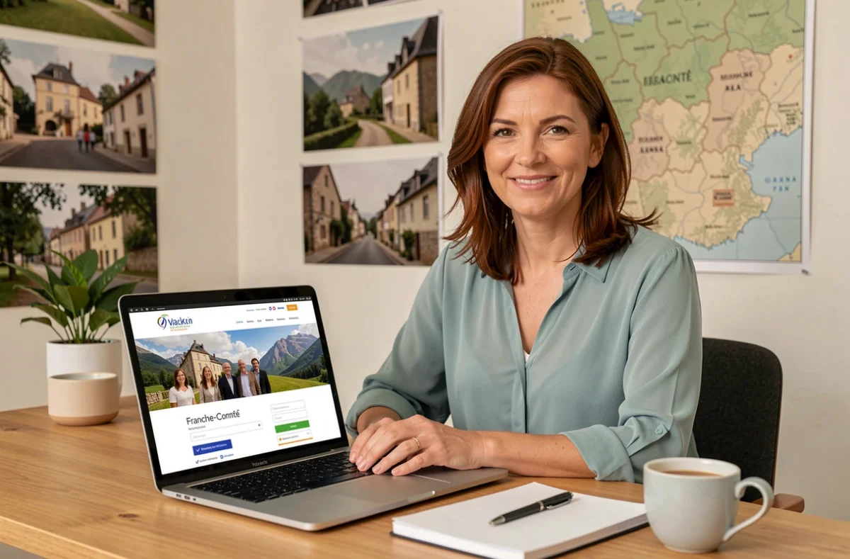 Développeuse web de SanoWeb travaillant sur la création d'un site internet pour une entreprise de Franche-Comté